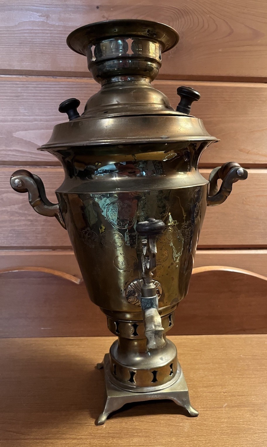 Antique Vintage Russian Imperial Soviet Tula Brass Batashev Samovar Tea