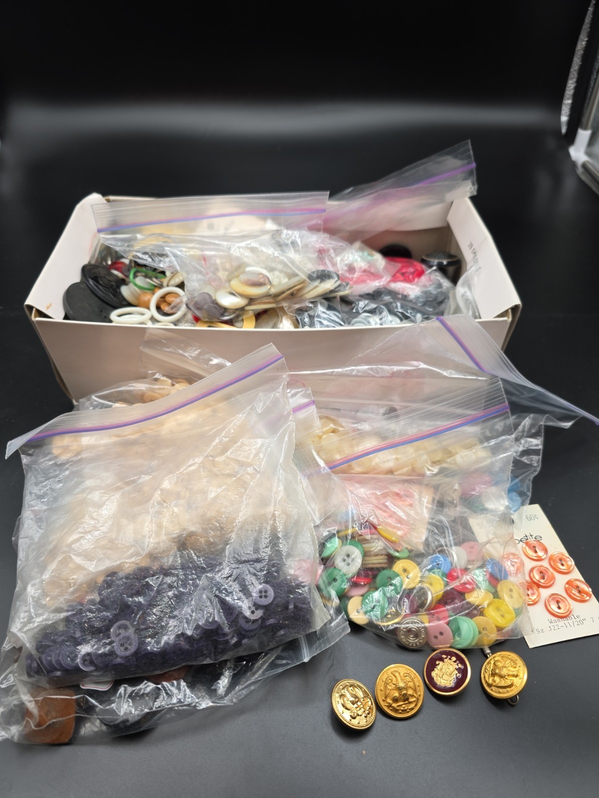 Vintage Lot Almost 6 Lbs Antique Clothing Buttons