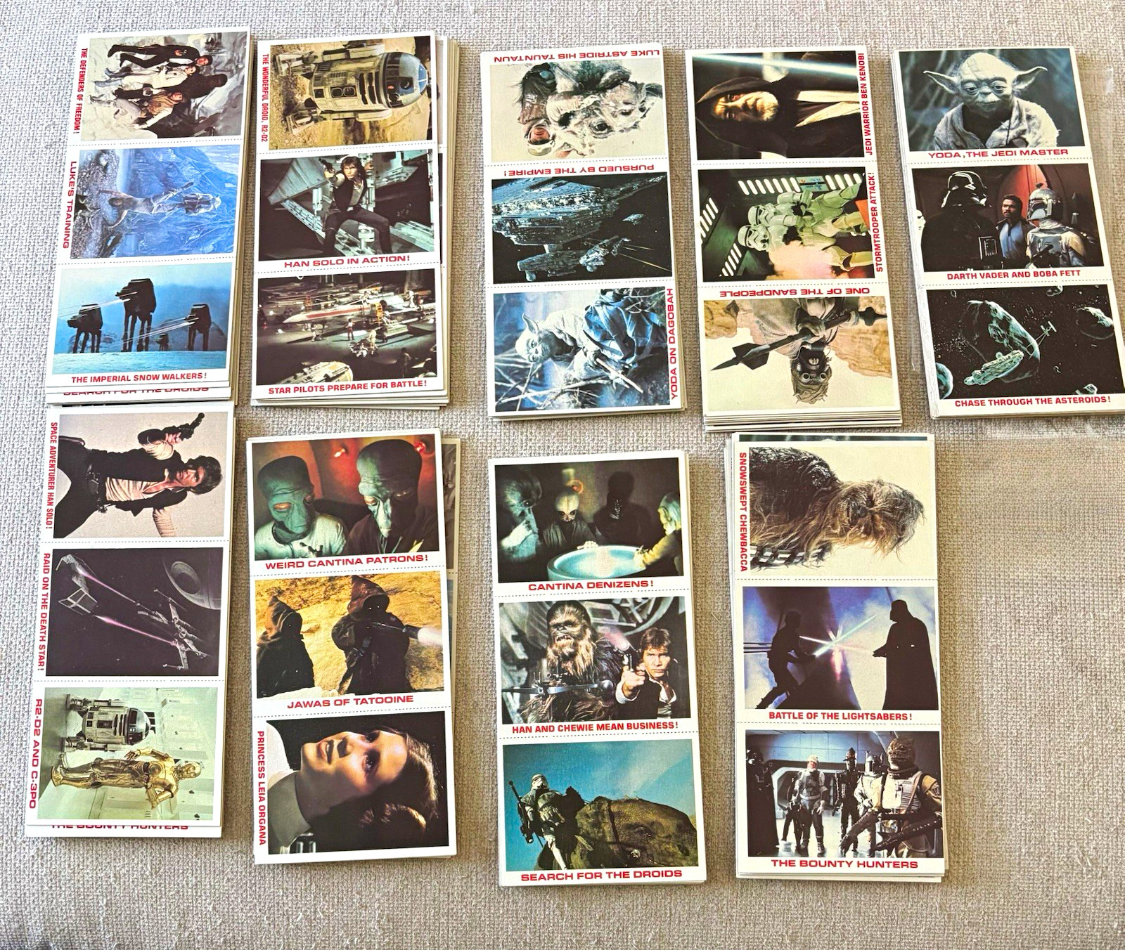 1980 Burger King  Star Wars Empire Strikes Back Panels Lot (91) Han Leia Vader 