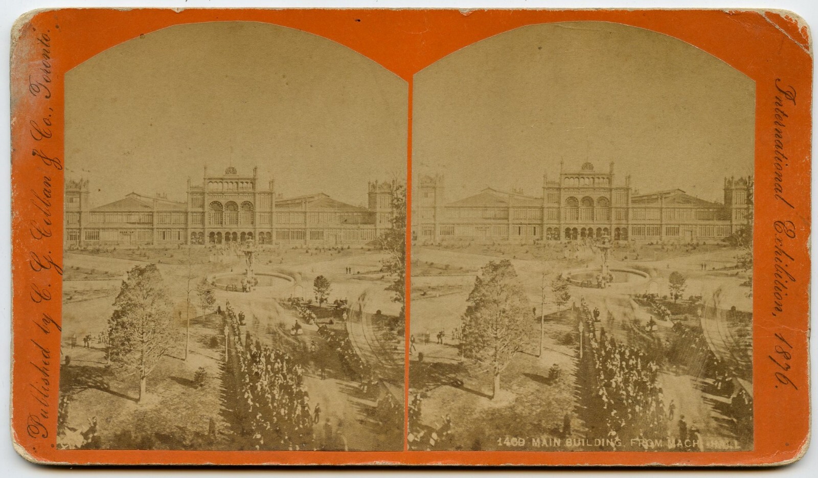 Exposition 1876 Philadelphia PA Vintage Photo Stereoview by Cobban Publ. Toronto