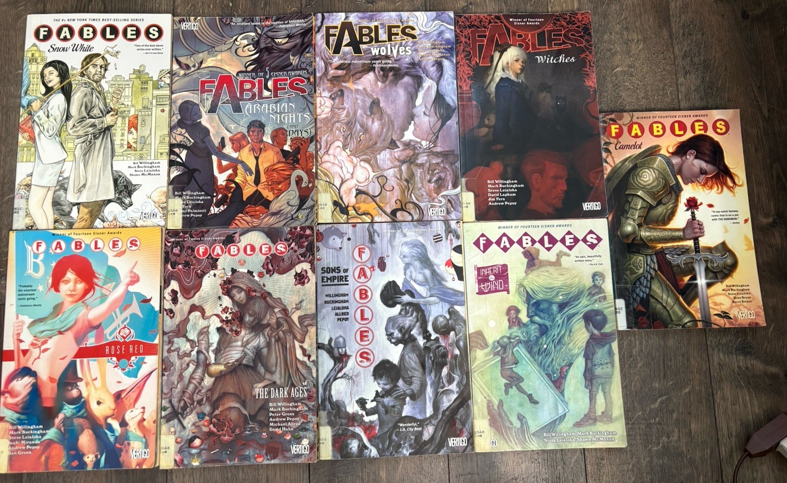 Fables Paperback Graphic Novel Lot Of 9 Bill Willingham Fables Paperback Graphic Novel Lot Of 9 Bill Willingham