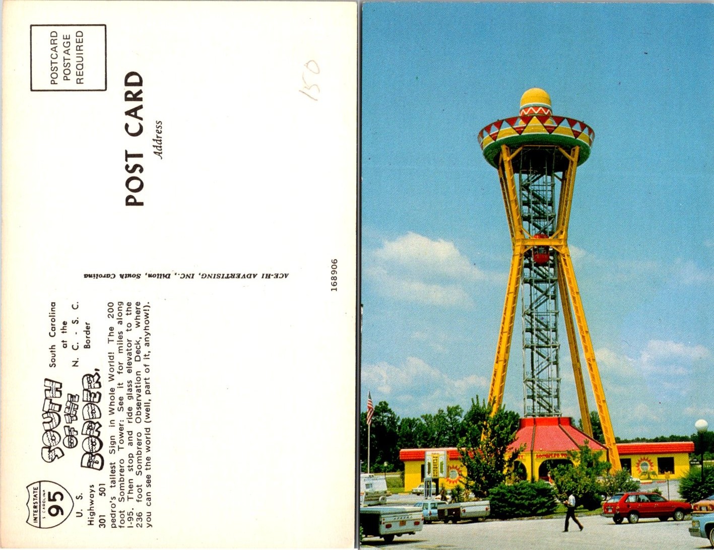Vintage Alabama Postcard South Carolina N. C. Boardwalk Pavilion Amusement