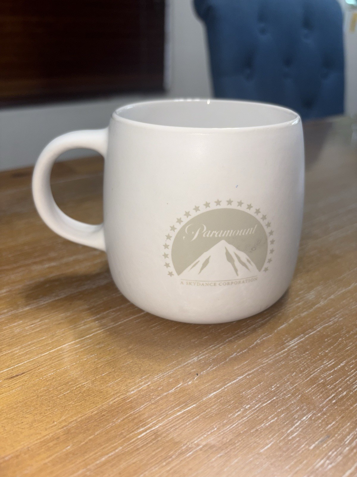 Paramount Pictures White Ceramic Logo Mug Collectible