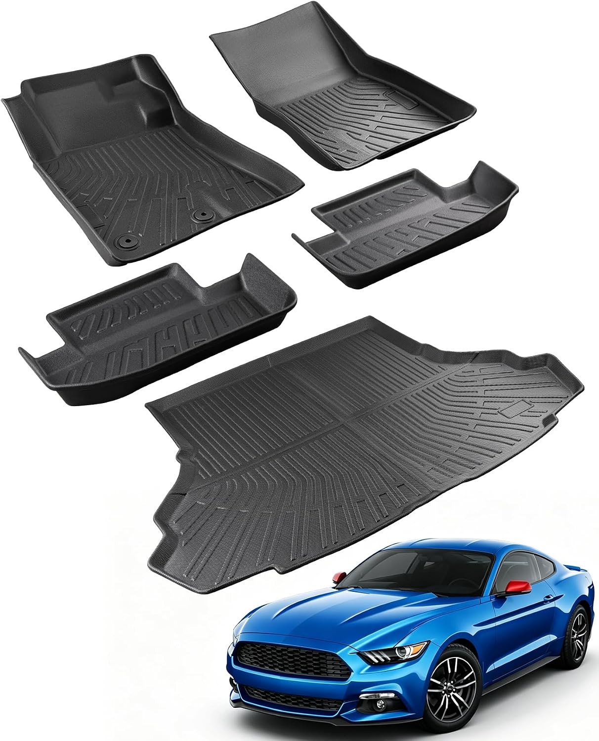 Car Floor Mats for Ford Mustang 2015-2026 Cargo Liner Car Floor Mats for Ford Mustang 2015-2026 Cargo Liner