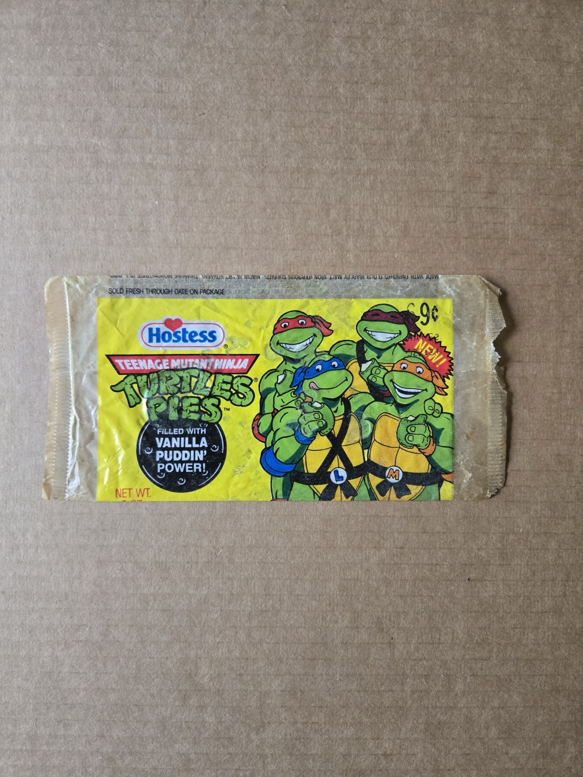 Vintage 1991 TMNT Hostess Turtle Pie Wrapper (Empty) RARE Mutant Ninja Turtles