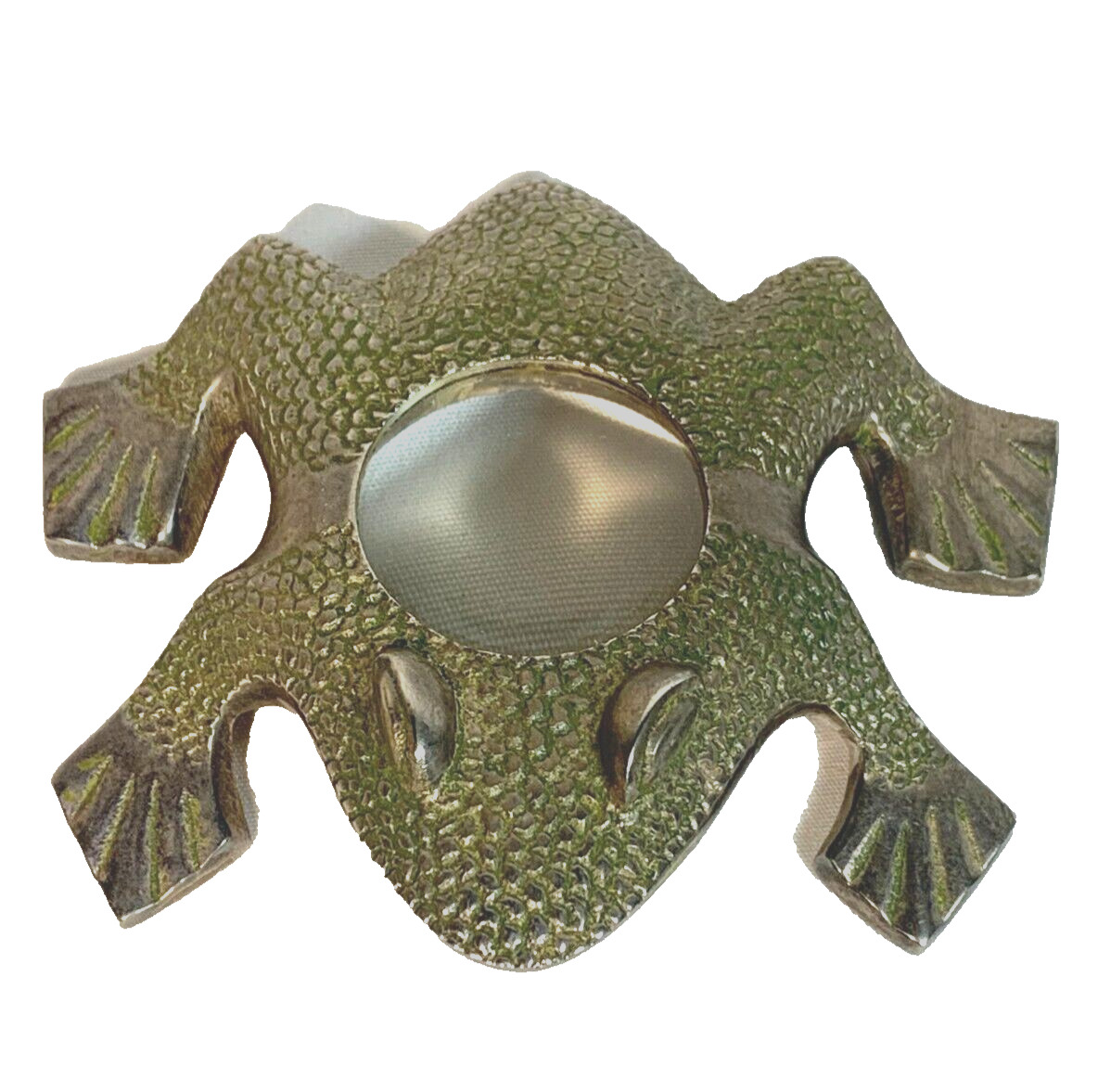 Frog Paperweight Brass & Magnifying Glass Dual Purpose Desk Tool