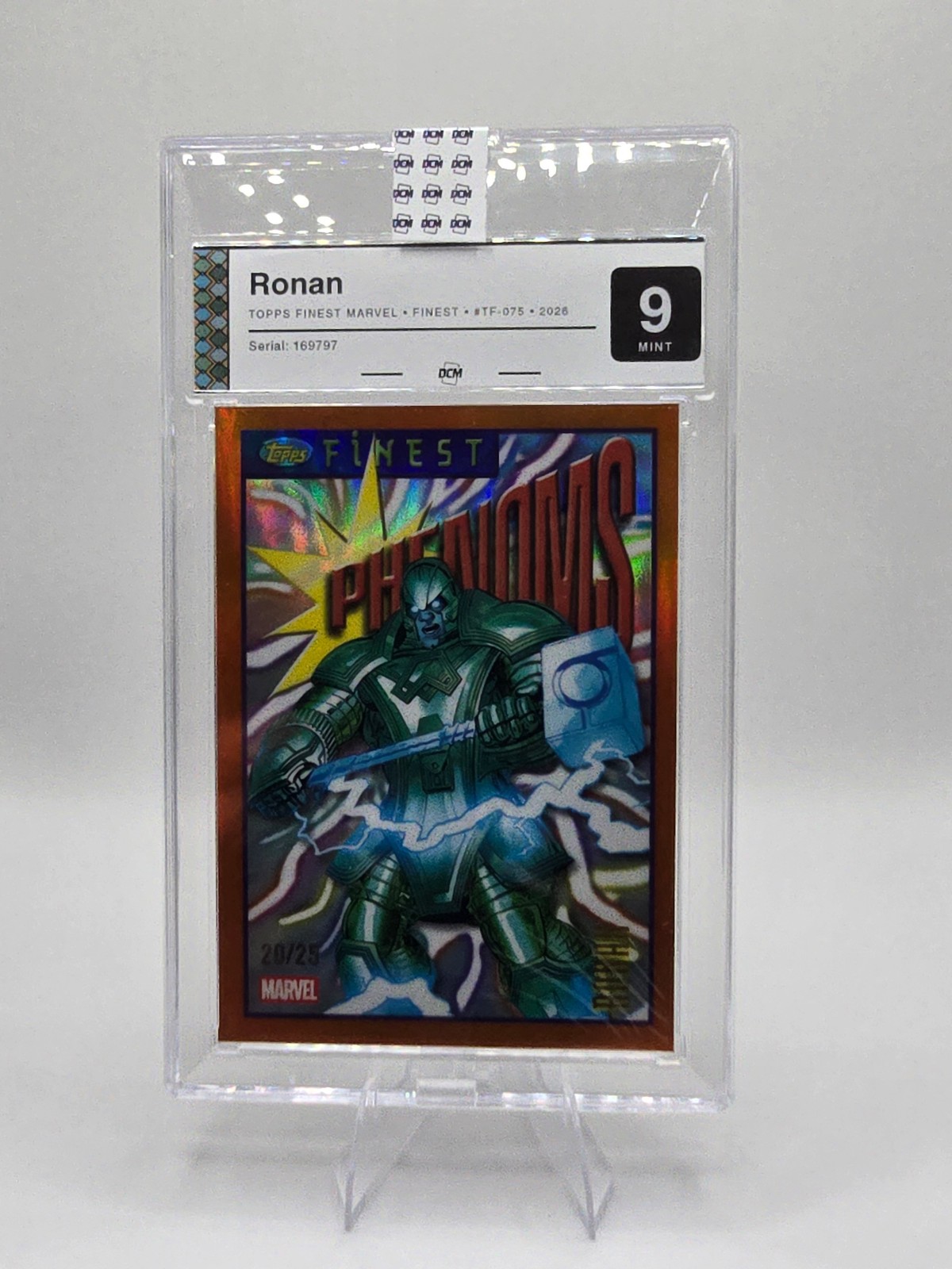 Ronan - Topps Finest Marvel - #TF-075 - 2026 - /25 - DCM 9 - Mint Slabbed