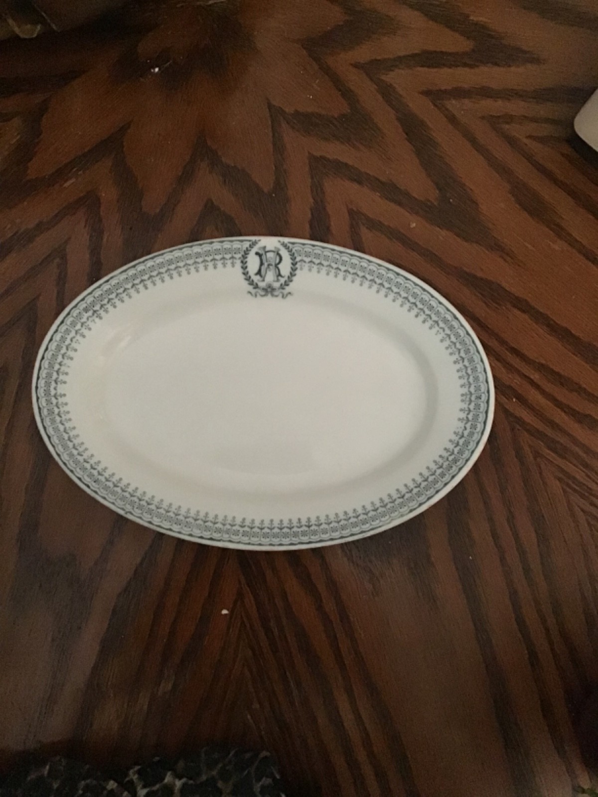 Original 1924 Hotel Roosevelt Celery Dish Maddock Lamberton L Barth Green Floral