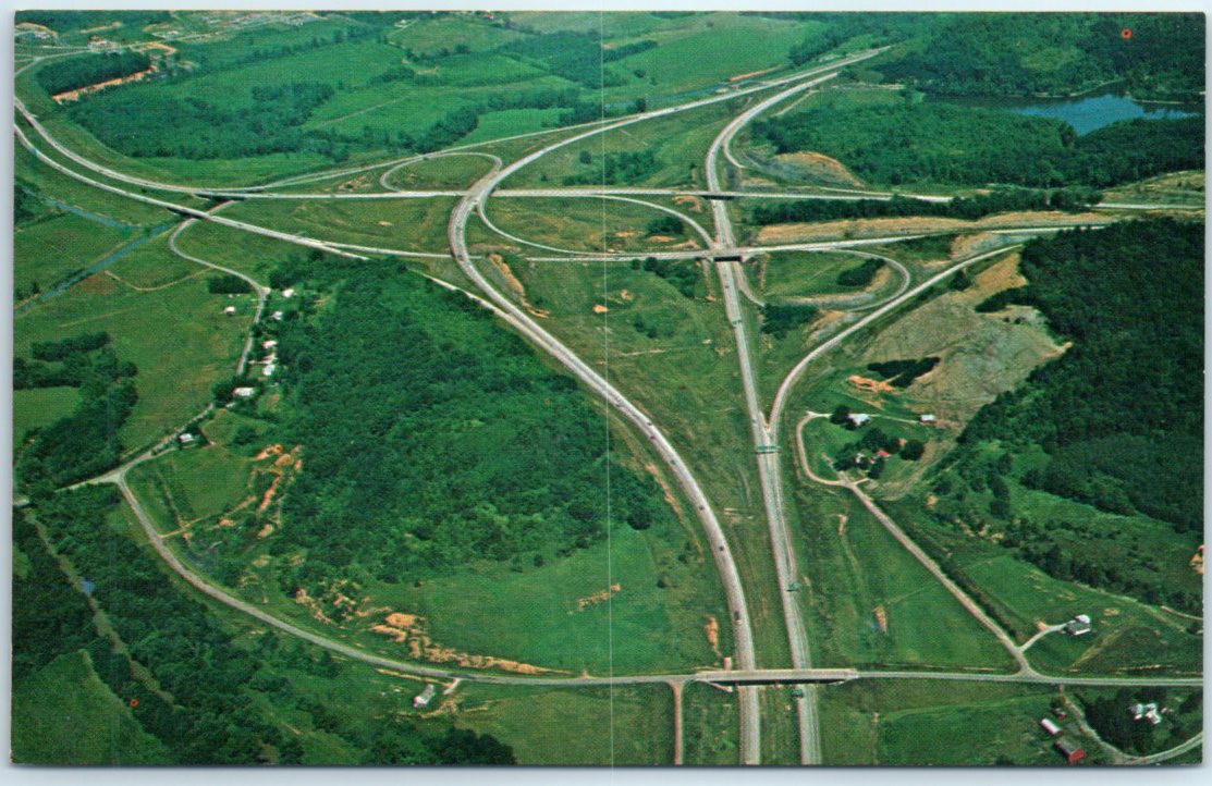 World\'s Largest Highway Interchange - I-70 formerly US 40 & I-77 formerly US 21