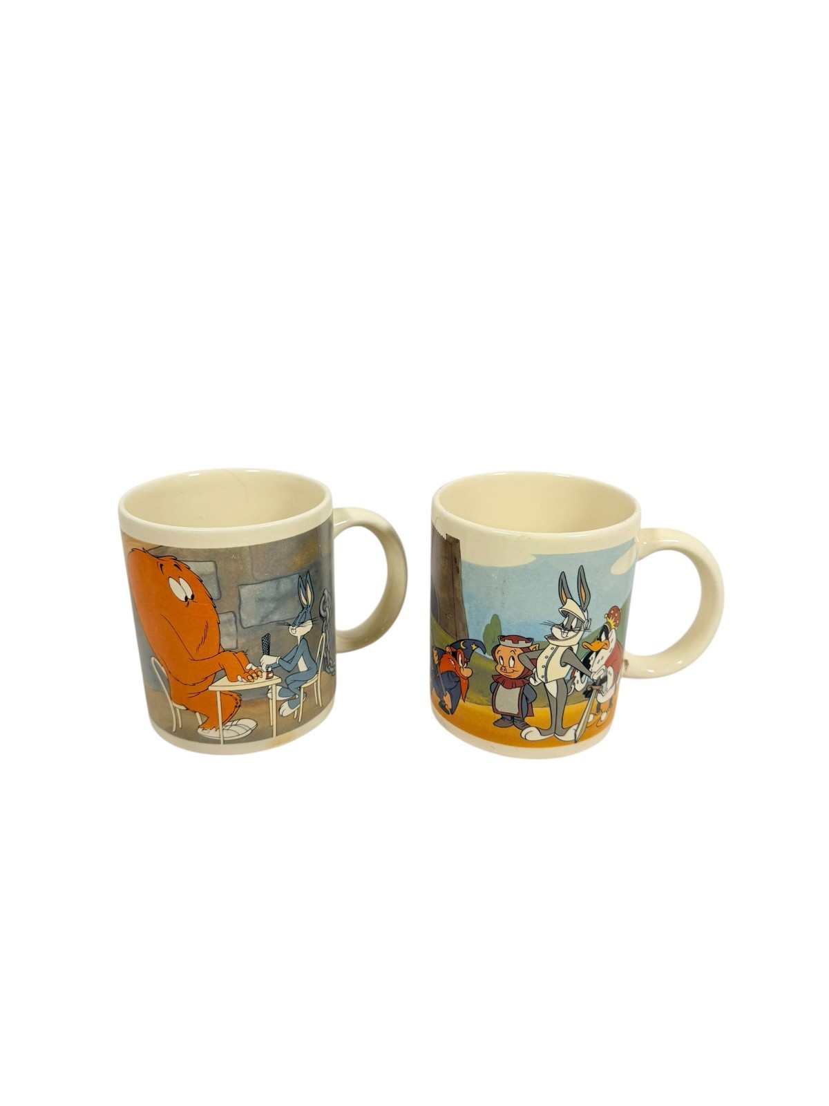 1993 Warner Bros Studio Store Looney Tunes Bugs Bunny Mug Pair Exclusive Vintage
