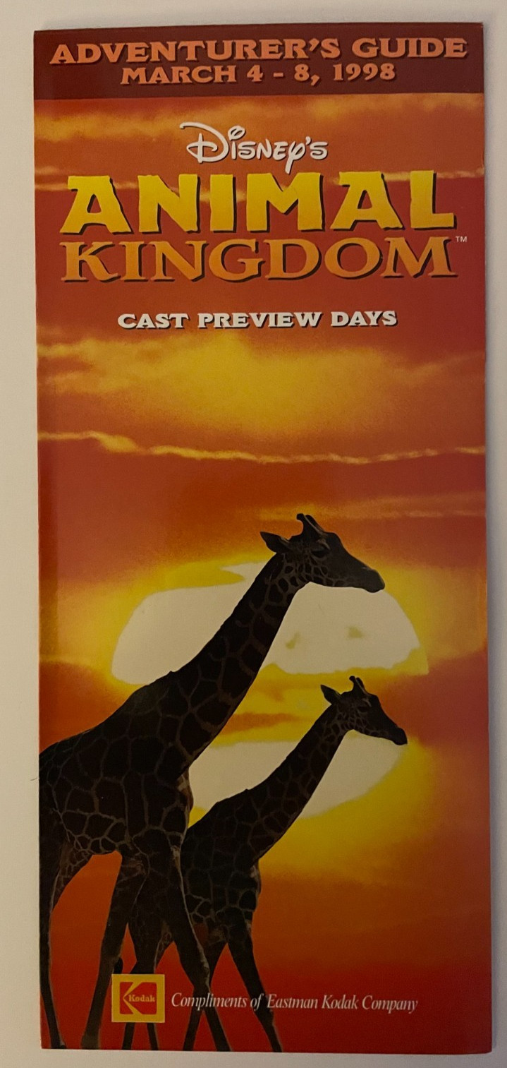 Disney\'s Animal Kingdom Cast Preview Days Adventurer\'s Guide - March 1998