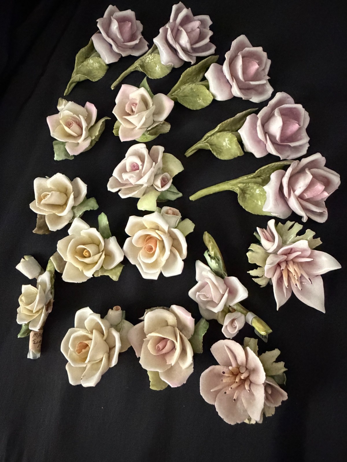 NEW - Vintage Napolean Porcelain Rose Figurines