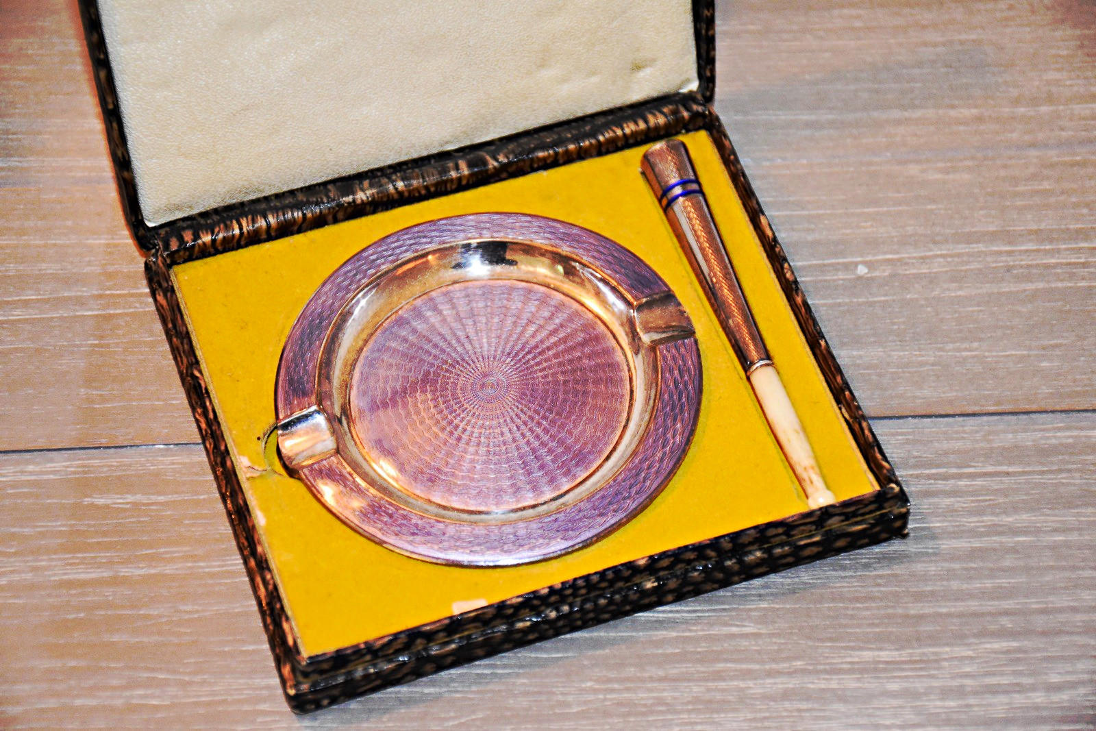 Sterling Silver Cigarette Holder and Ashtray - Vintage 