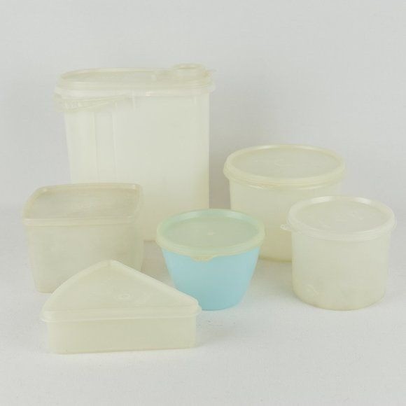 Tupperware Vintage Translucent 12 Piece Food Storage Container Set