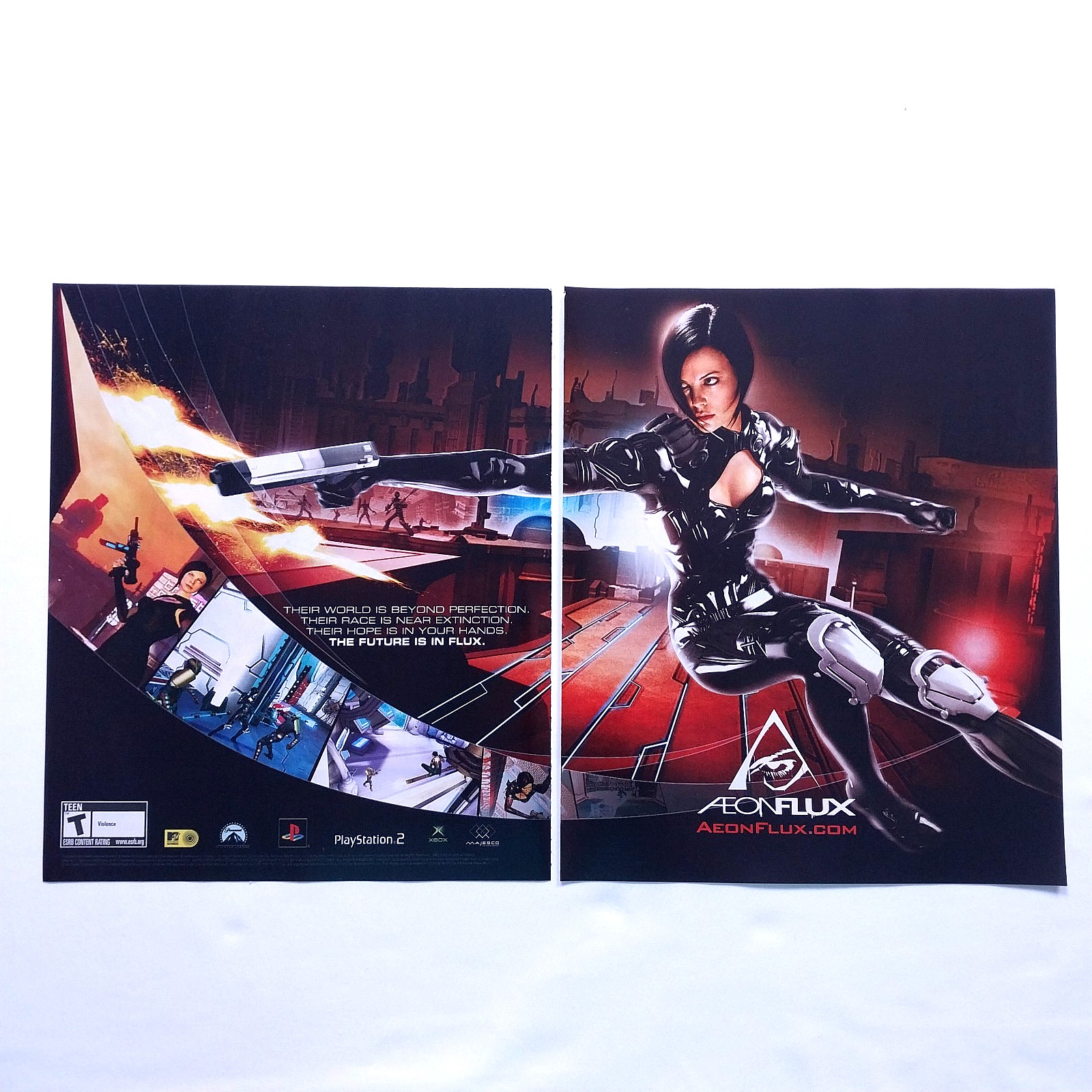 2005 Aeon Flux Game Promo Magazine Print Ad Page Wall Art Use as Mini Posters