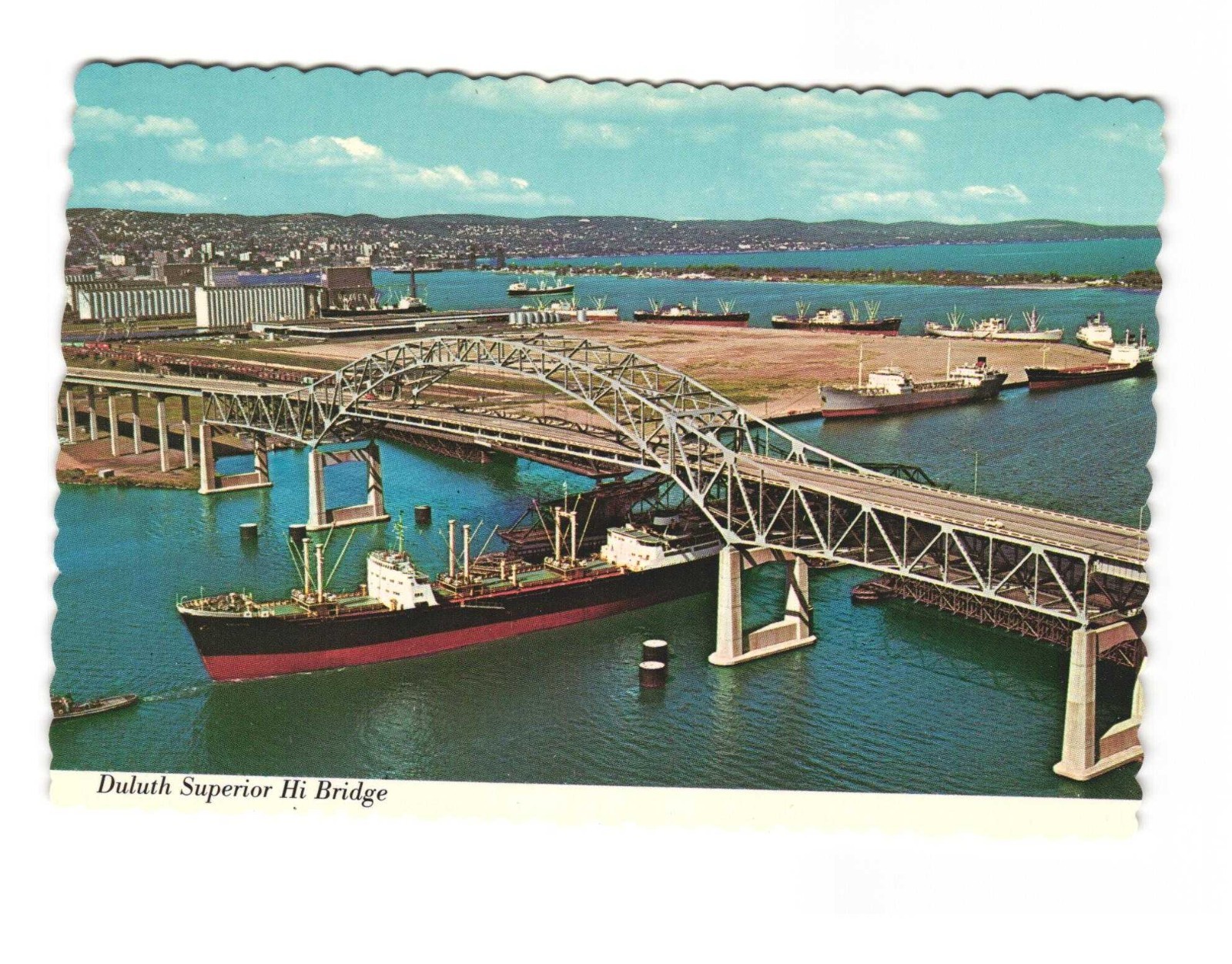 Duluth Superior Hi Bridge vintage postcard unposted