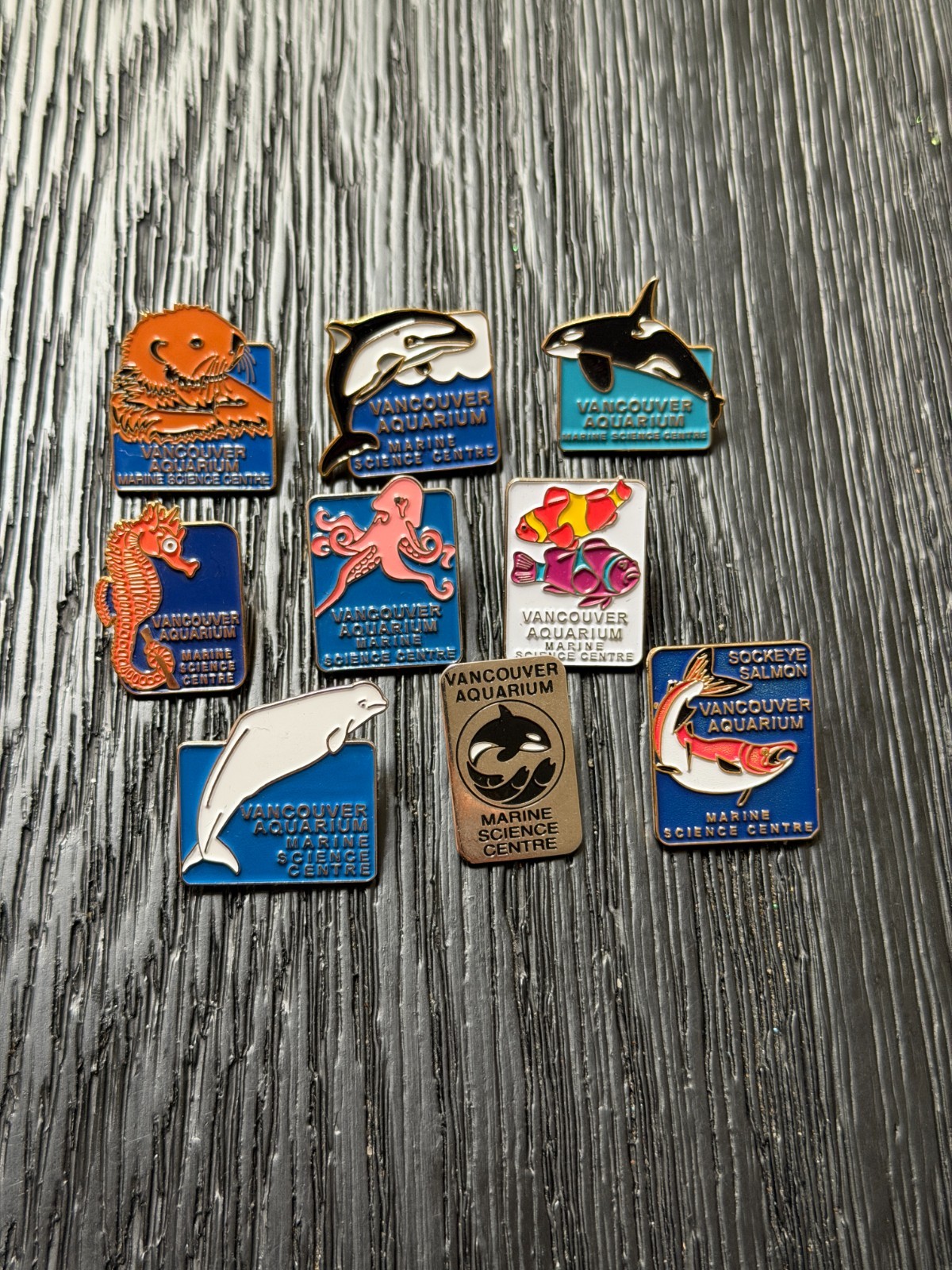 VINTAGE Vancouver Aquarium 2002 Canada Pins Lot of NINE Otter Octopus Orca Etc VINTAGE Vancouver Aquarium 2002 Canada Pins Lot of NINE Otter Octopus Orca Etc