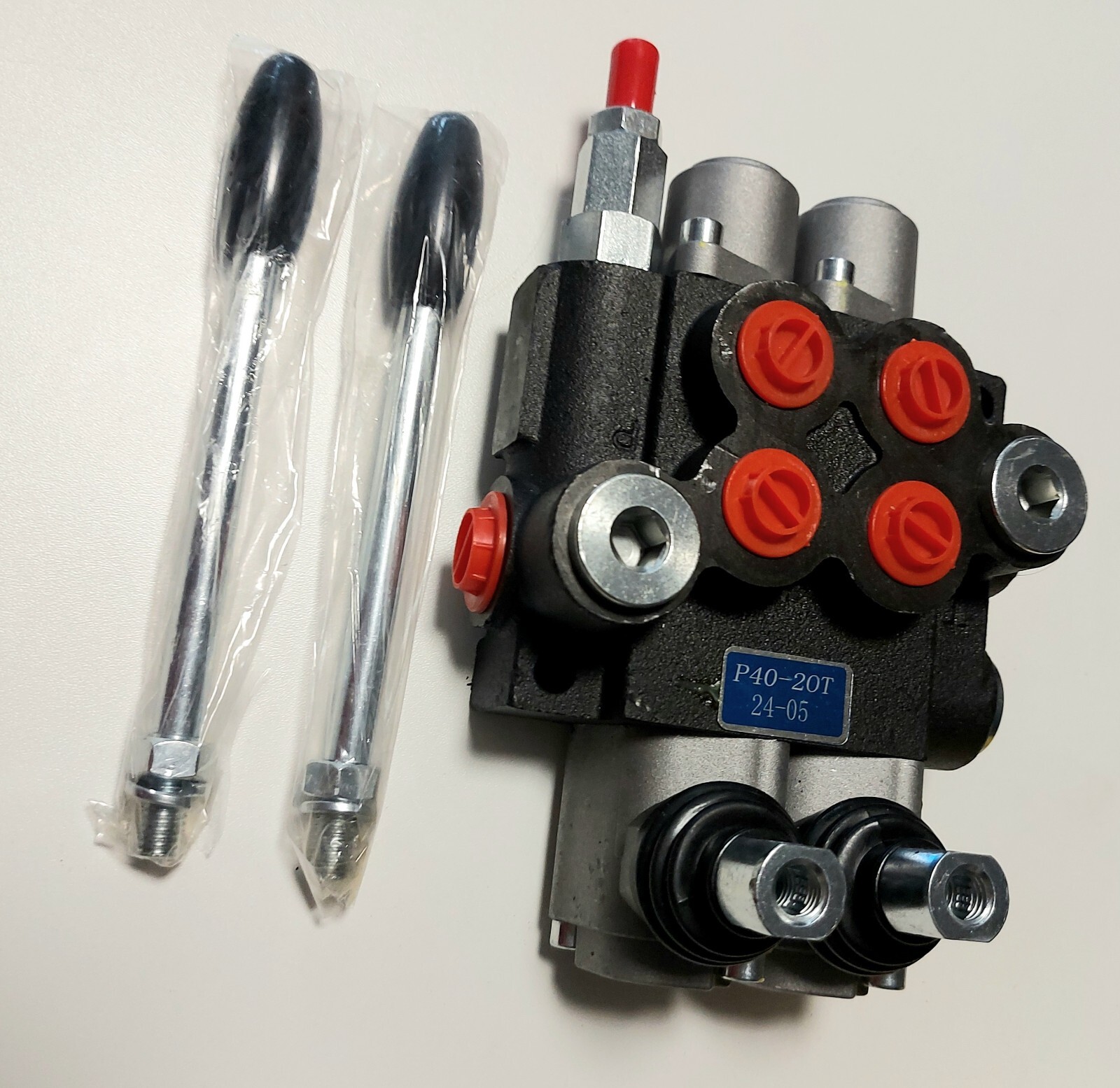 Hydraulic Monoblock Double Acting Control Valve 2 Spool 11GPM 3625 PSI SAE Ports