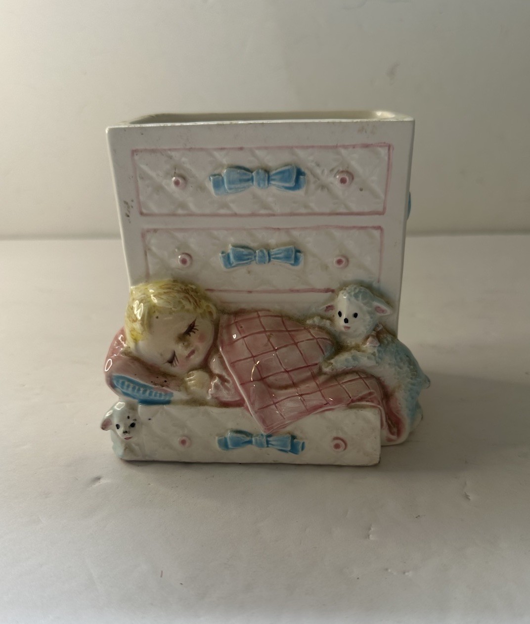 VTG MCM Baby Nursery Planter 1950s Made In Japan Kitsch