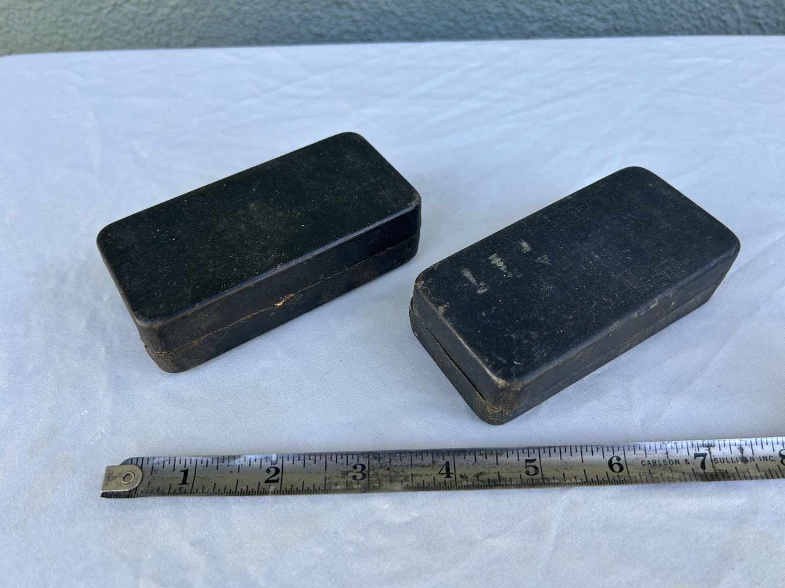 2 Vintage Travel Shaving Kits in coated steel boxes