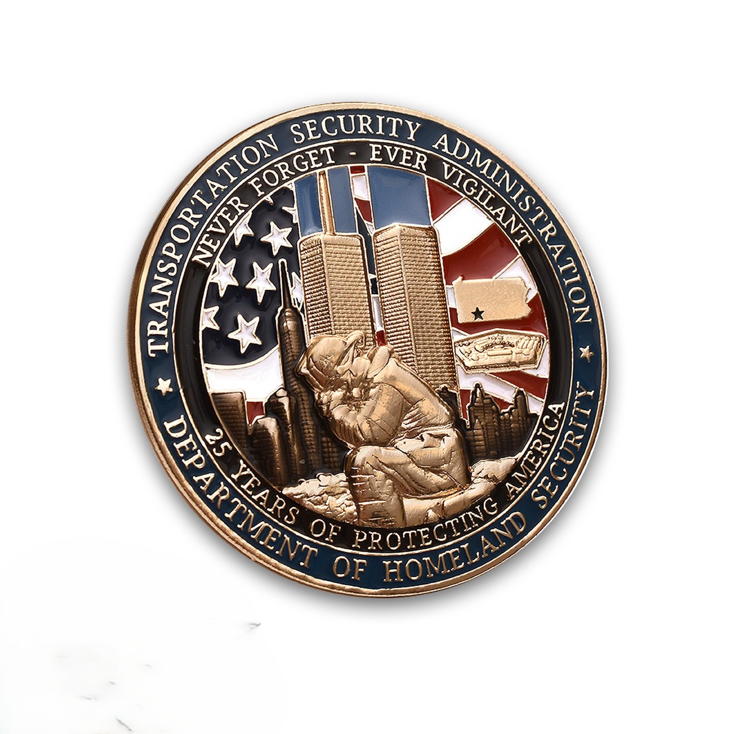 TSA Pin – 25 Years After September 11th Challenge Coin