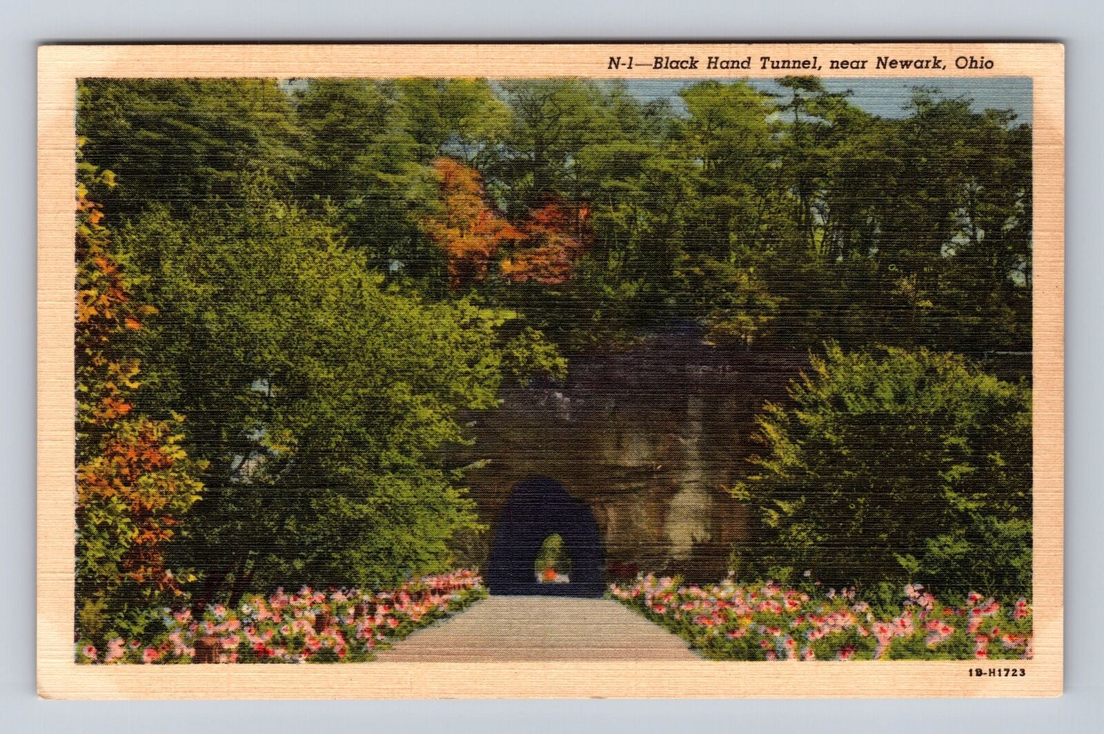 Newark OH-Ohio, Black Hand Tunnel, Antique Vintage Souvenir Postcard