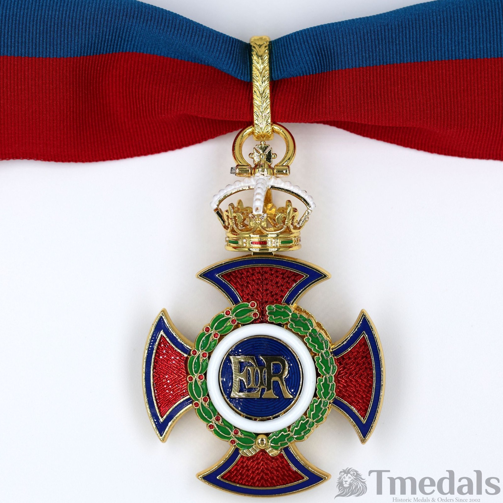 British Order of Merit OM Elizabeth II Civil Neck Badge Medal with Ribbon Repro
