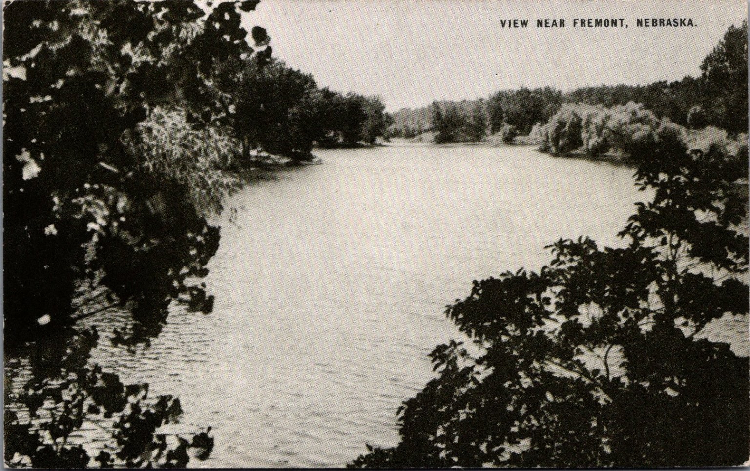 Fremont Nebraska Scenic Lake View RPPC Postcard c1930s Conoco Touraide Ad