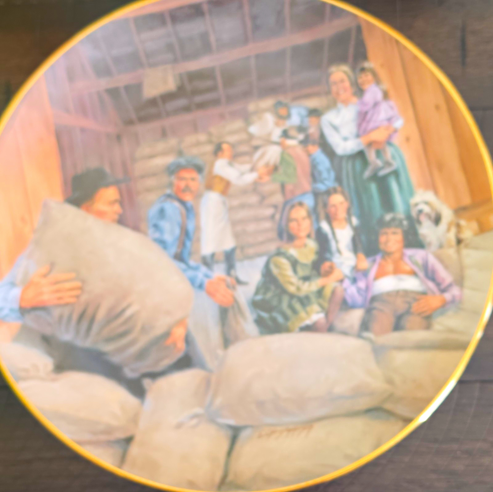 Royal Manor Porcelain Little House Prairie Plate 9 1/4\