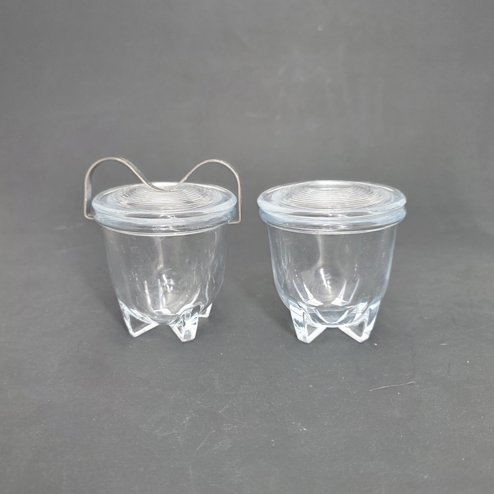 Vintage Jenaer Glas Wagenfeld Glass Egg Coddler German Schott & Gen Mainz SET Vintage Jenaer Glas Wagenfeld Glass Egg Coddler German Schott & Gen Mainz SET