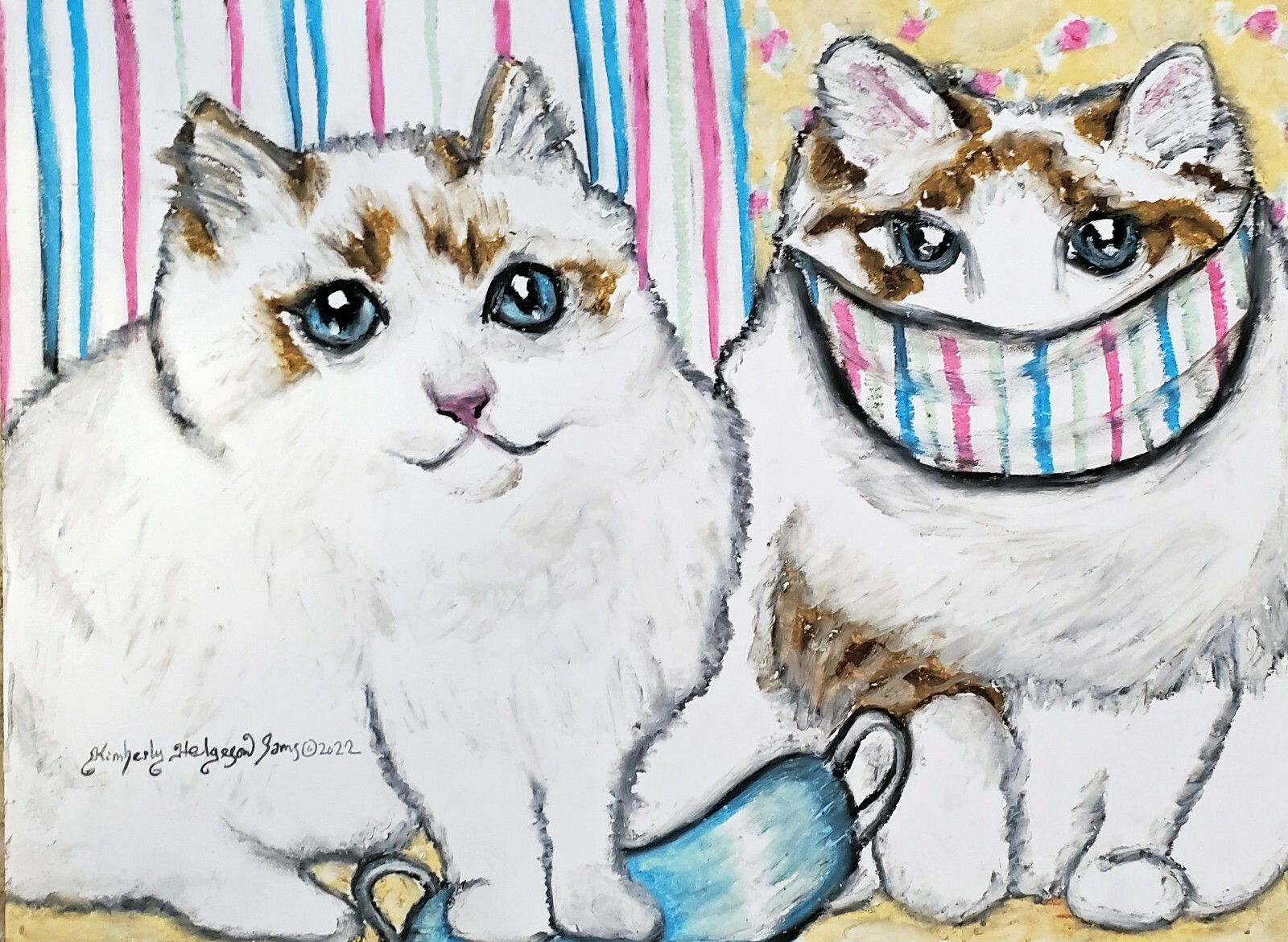 Art Cat Portrait 11x14 Print of Painting RAGDOLL in Quarantine Artist Signed