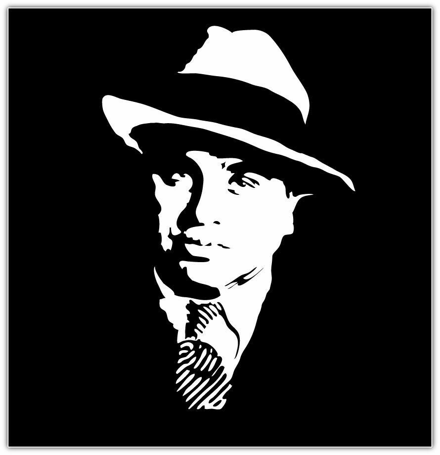 Al Capone Chicago Gangster Car Bumper Window Sticker Decal 4.5