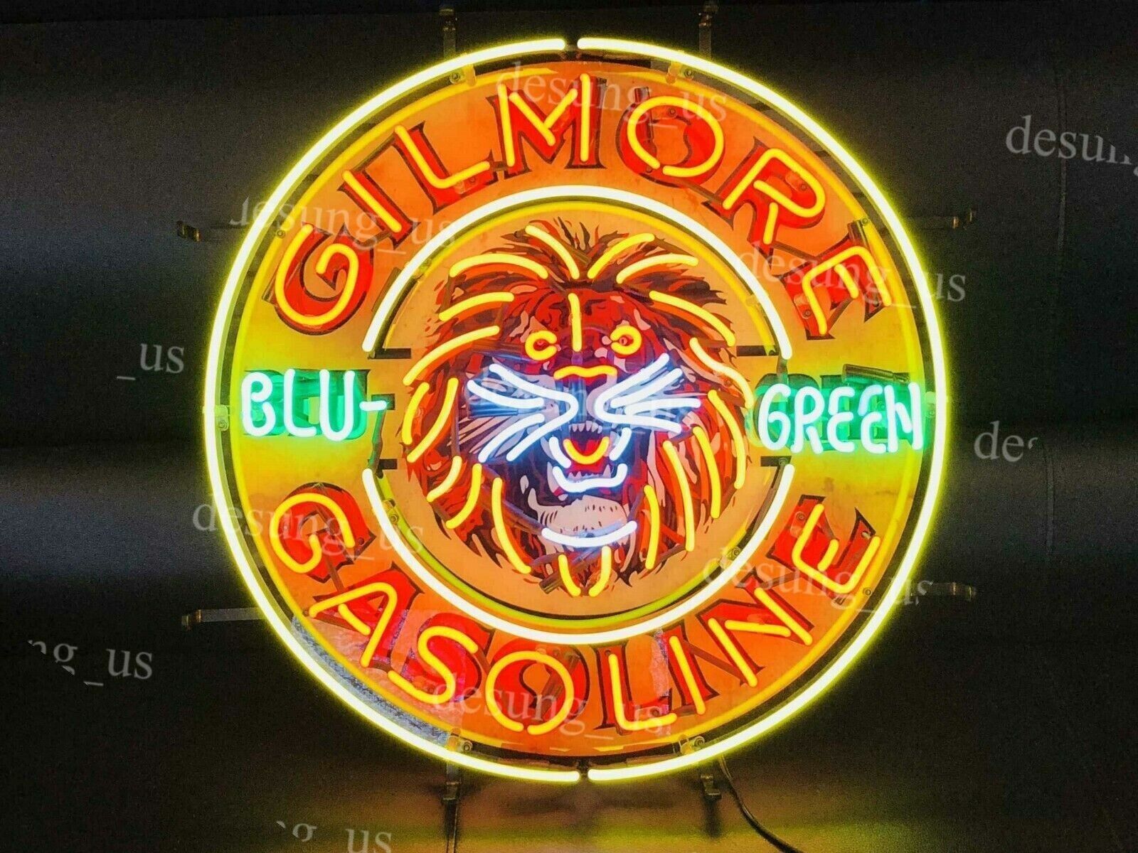 New Gilmore Gasoline Blu Green HD ViVid Neon Sign 24\
