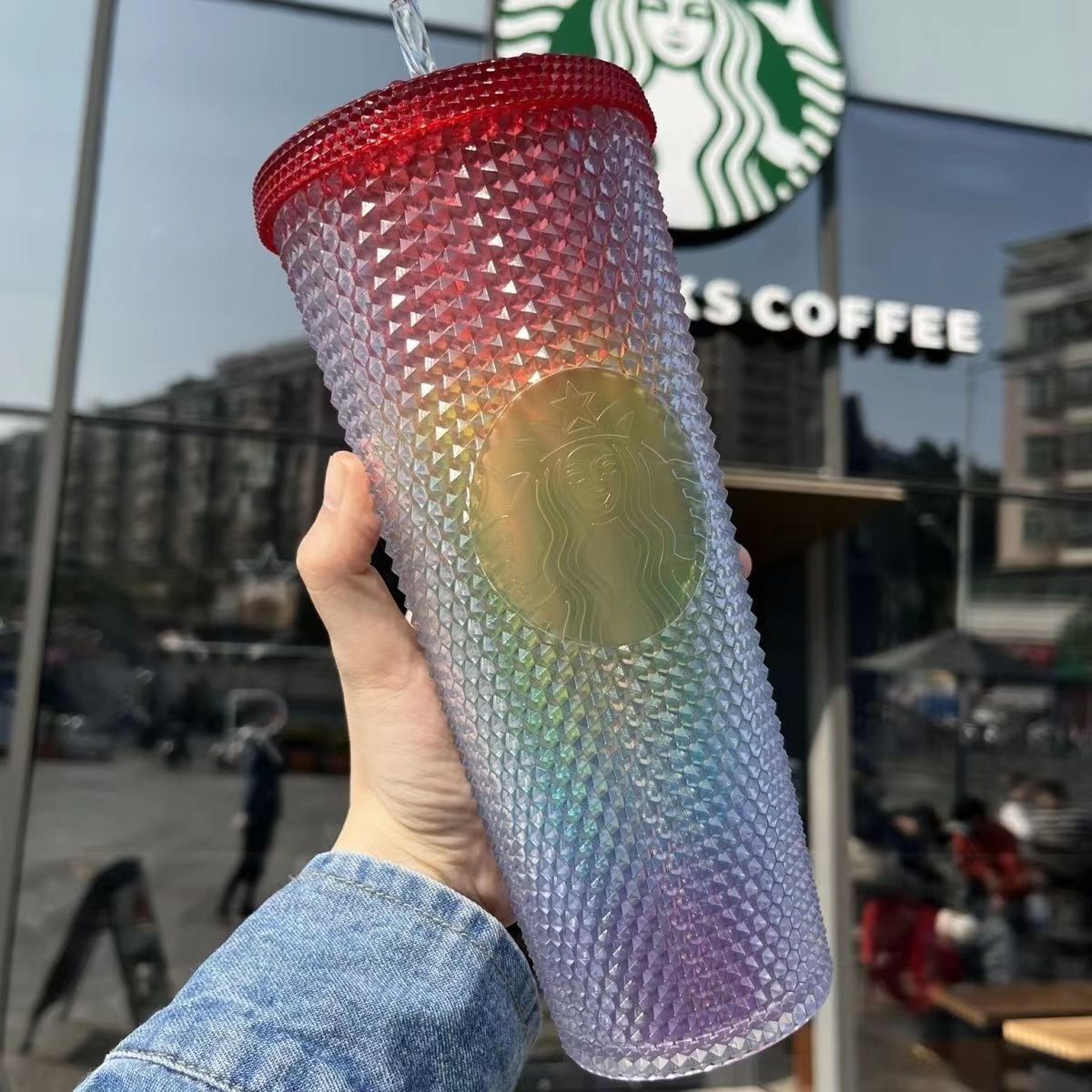 Starbucks Tumbler 42 Colors Matte Shine Diamond Encrusted 24oz Straw Cold Cup