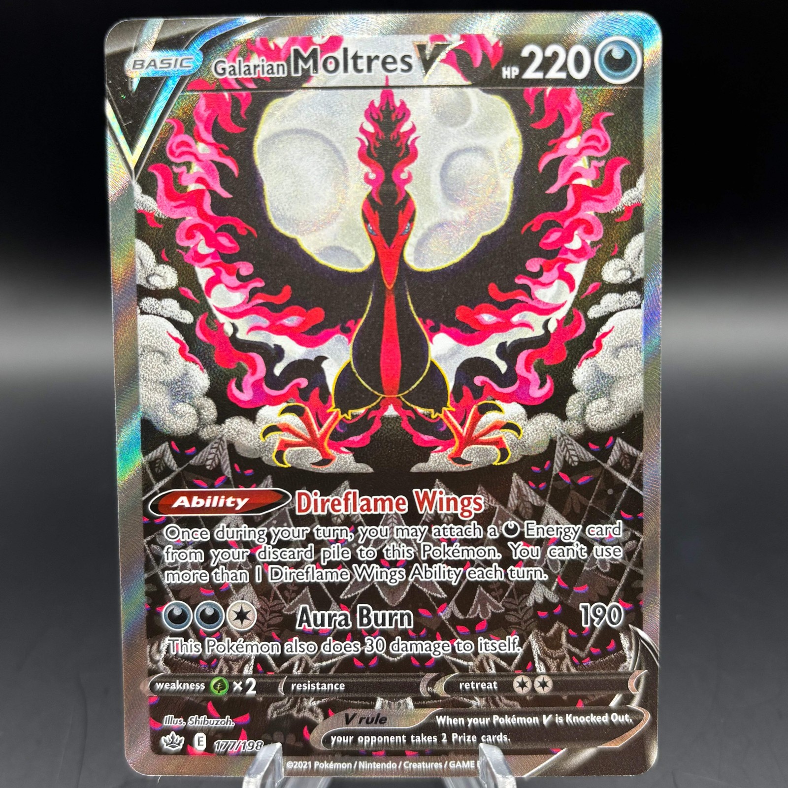 Galarian Moltres V (Alternate Full Art) - SWSH06: Chilling Reign Single Card