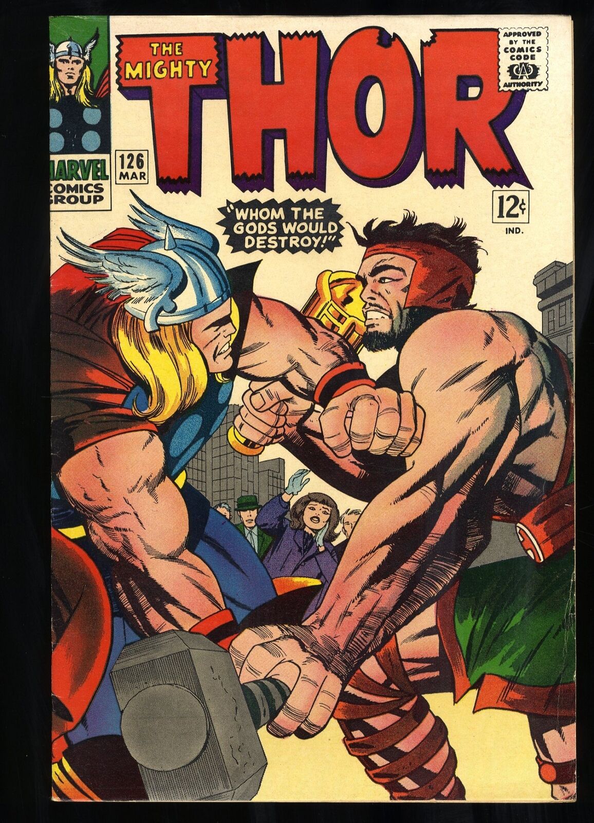 Thor #126 FN/VF 7.0 1st issue Hercules Cover Jack Kirby Cover Marvel 1966