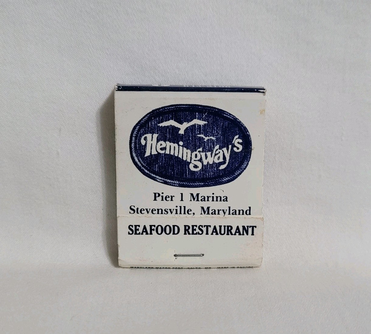 Vintage Matchbook Hemingway\'s Restaurant Stevensville Maryland Advertising Full