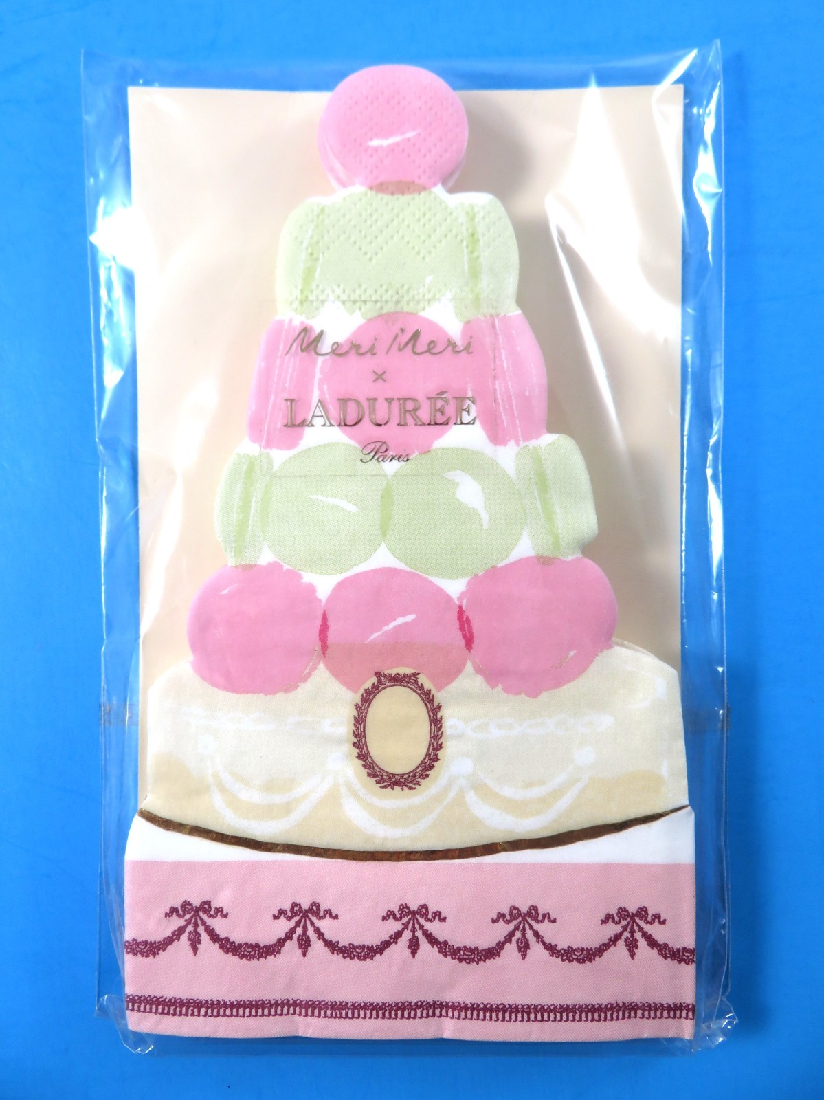 Laduree X Meri Meri Dessert Napkins Macaron Pyramid Design Pack Of 16 New Sealed
