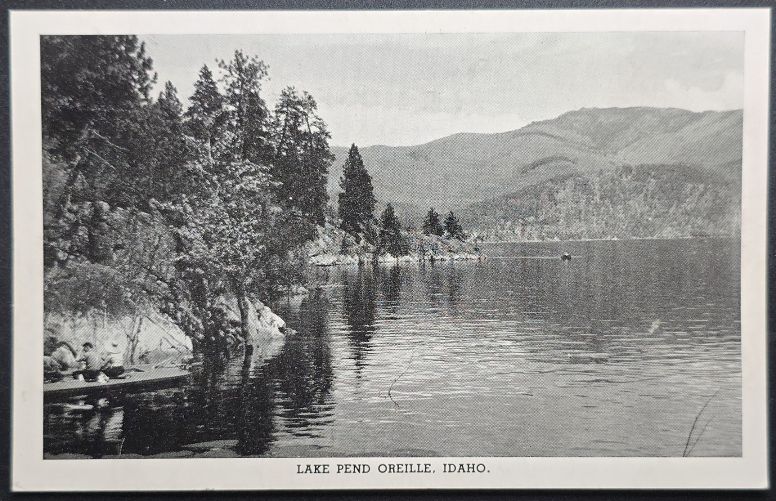 Lake Pend Oreille Idaho RPPC 1930s Real Photo Scenic Mountain Lake View