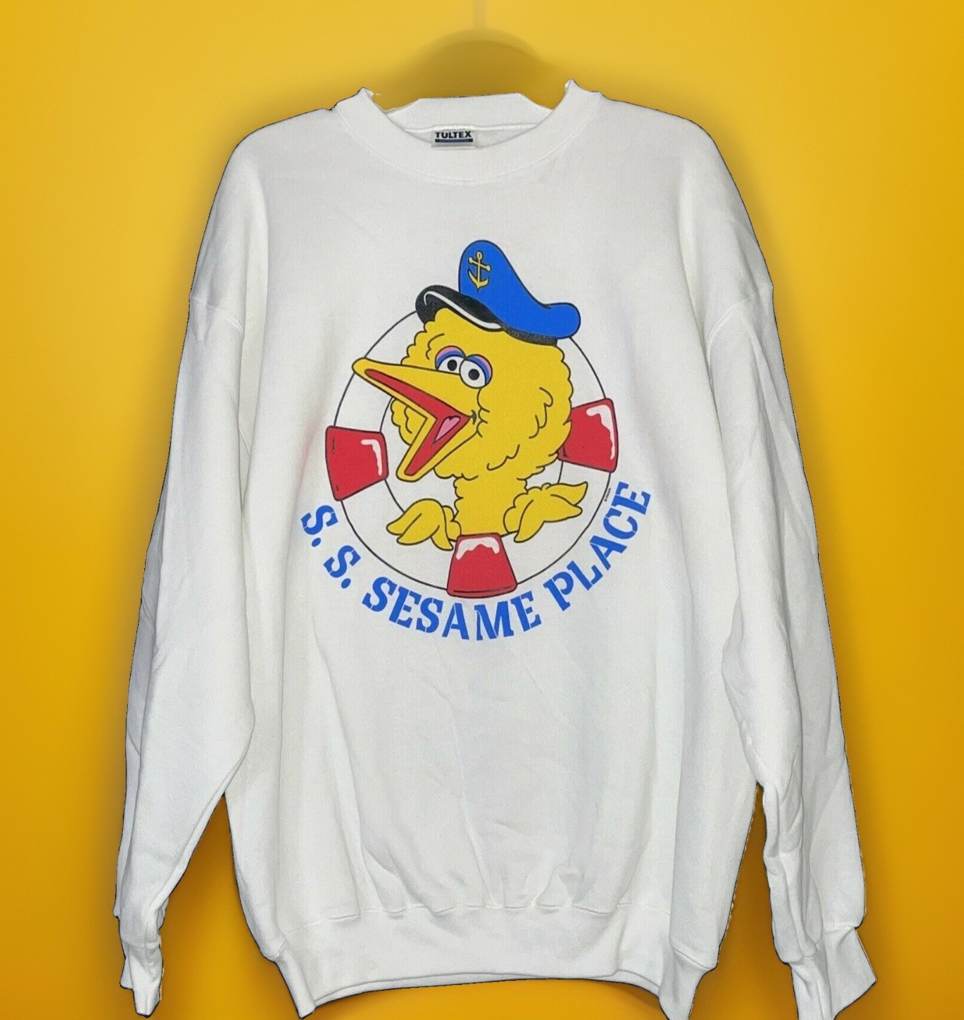 Vintage 2002 Big Bird Sesame Place Sweatshirt Top Langhorne PA Womens X-large