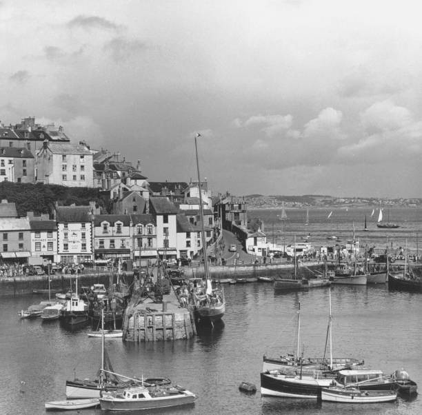 The harbour at Brixham Devon circa 1960 Historic 1960s Old Photo