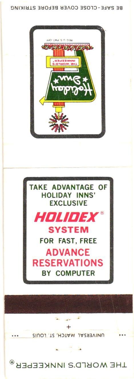 Holiday Inn Plymouth-Campton NH Vintage Matchbook Cover 1970s Holidex