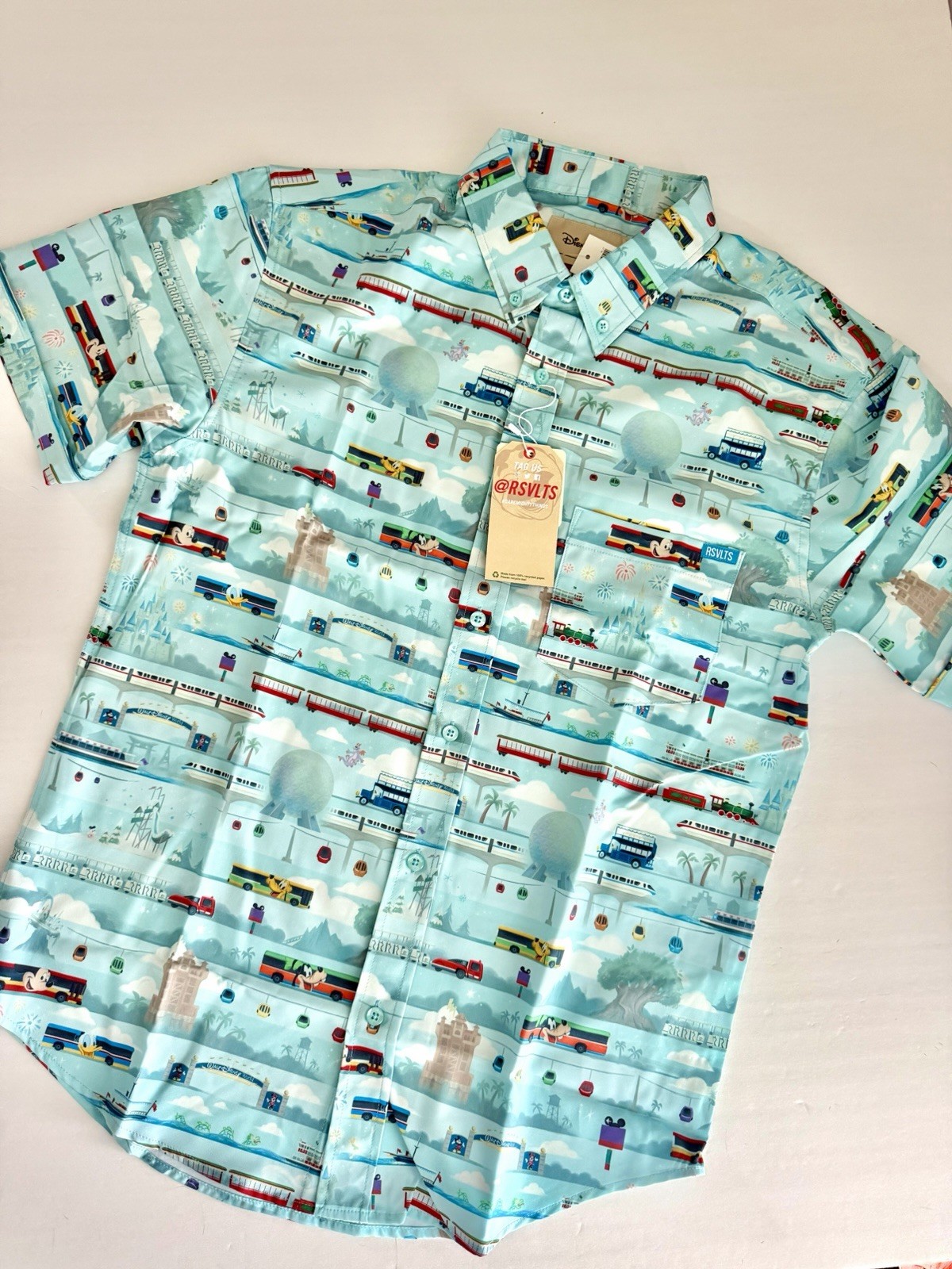 2026 Disney Parks RSVLTS Walt Disney World Transportation Monorail Shirt L Large