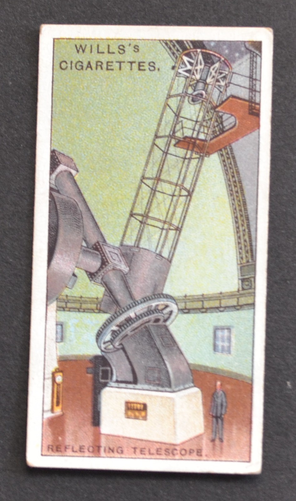 1927 Wills's Engineering Wonders Cigarette Card No. 24 Reflecting Telescope
