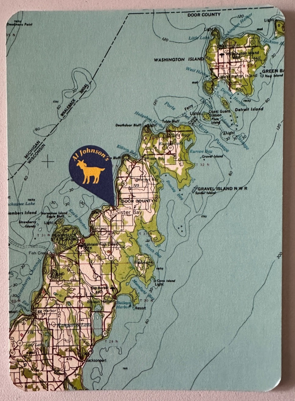 Al Johnson\'s Swedish Restaurant - Sister Bay, Wisconsin JUMBO-SIZED postcard