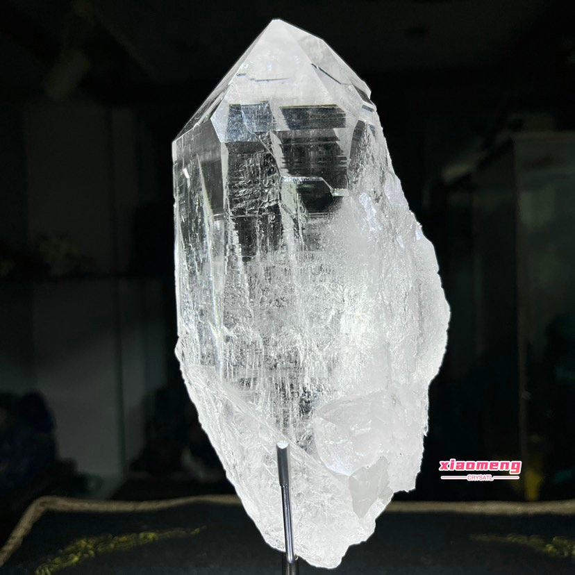 Large Himalayan Clear Quartz Cluster with Green Chlorite Natural Mineral Specime