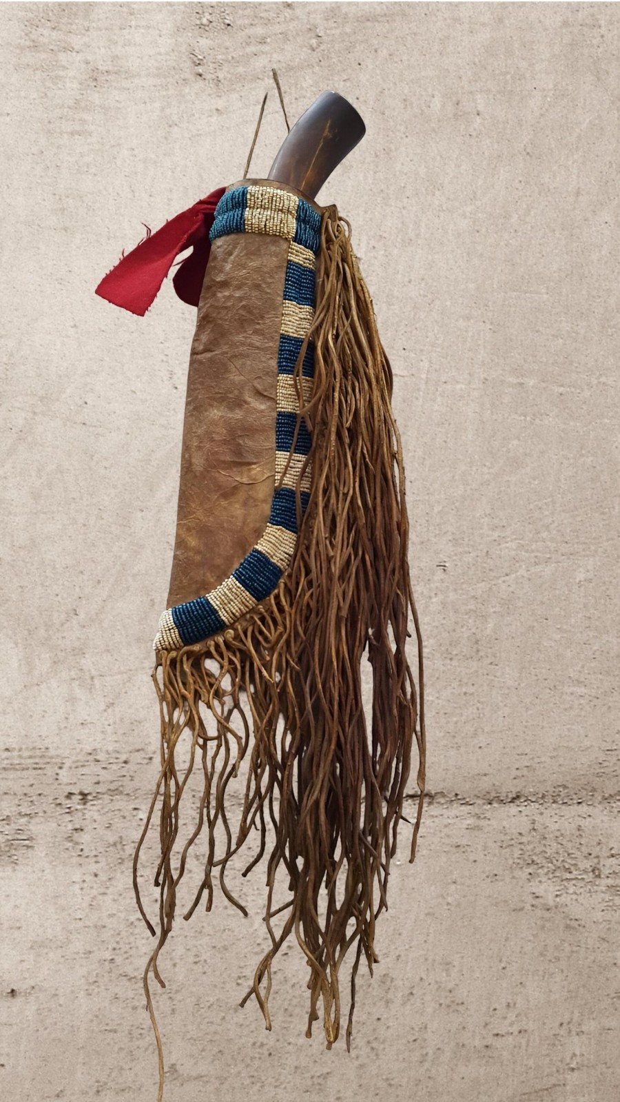Indian Beaded Knife Cover Native American Sioux Handmade Hide Knife Sheath