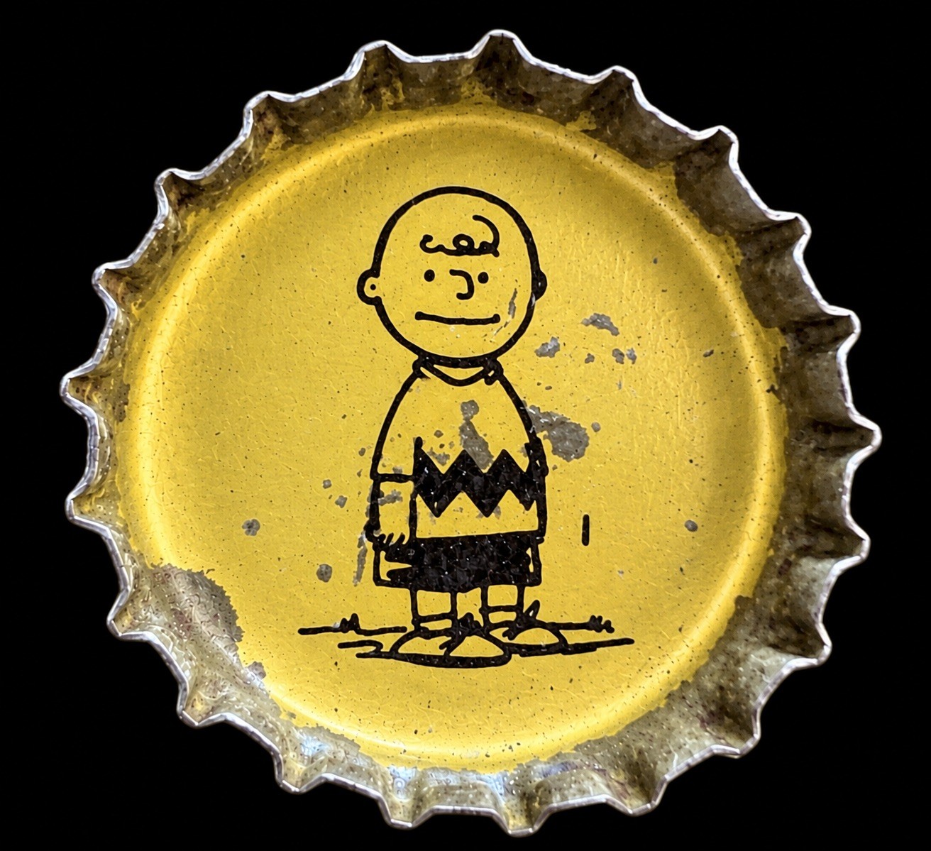 1969 COCA-COLA PEANUTS #1 CHARLIE BROWN *RARE CAP* VINTAGE PRE-MILANO FIGURINE 