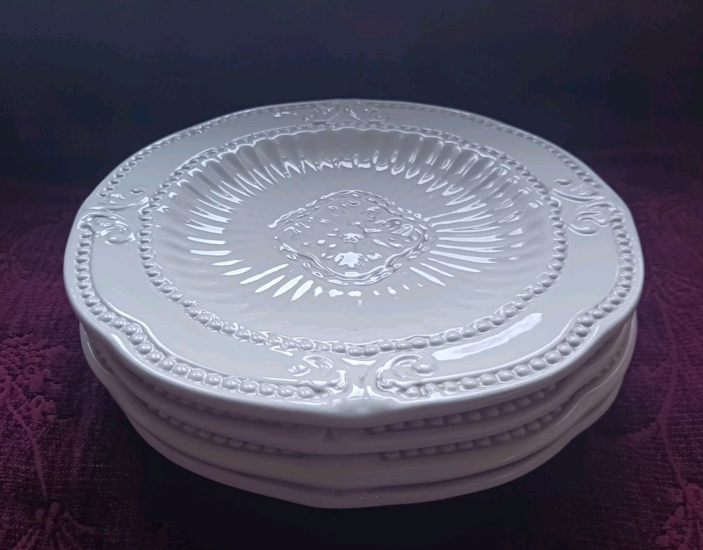 American Atelier/Simply Inviting Baroque Salad Plates - Set/4 - NEW*