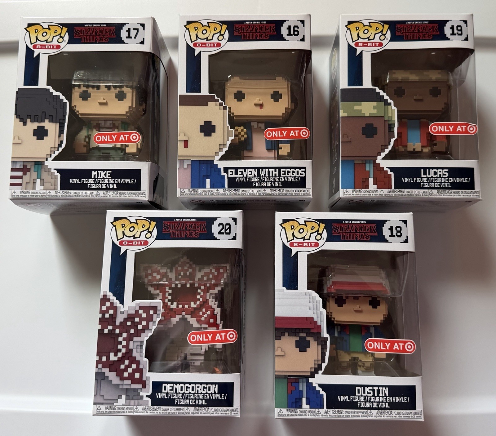 Brand New - Stranger Things 8-Bit Arcade - 5 Pack Exclusive Set